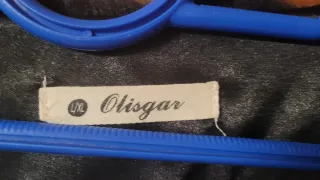 Chaquetón pelo rayas negro,azul+ blanco.Talla L/XL