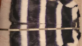 Chaquetón pelo rayas negro,azul+ blanco.Talla L/XL