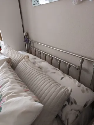 Cabecero antiguo plateado 1,35m