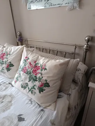 Cabecero antiguo plateado 1,35m