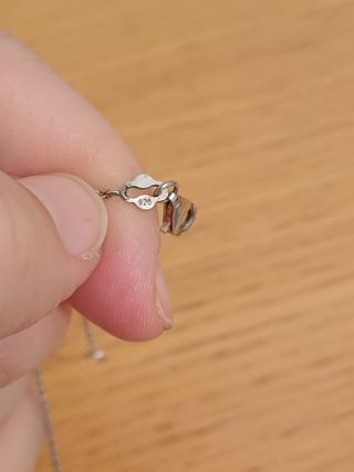 Collar de plata con corazón