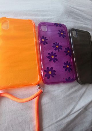 Fundas iPhone XR (Naranja, Morado, Negro)