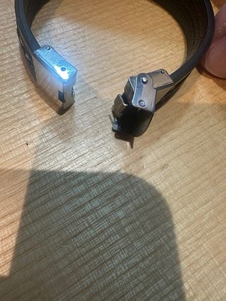 Pulsera de cuero hombre negra