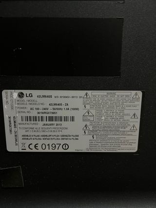 Televisor LG 42 pulagas. 3D. Gafas TV LED