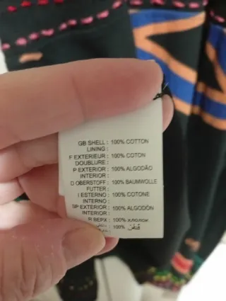 Vestido Desigual Talla L Negro y Rojo