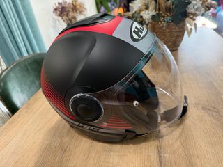 Casco HJC i40 Dova Jet Negro/Rojo/Plata S.
