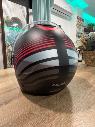 Casco HJC i40 Dova Jet Negro/Rojo/Plata S.