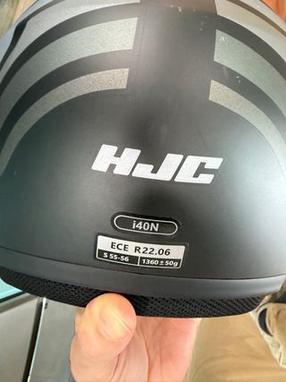 Casco HJC i40 Dova Jet Negro/Rojo/Plata S.