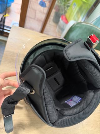 Casco HJC i40 Dova Jet Negro/Rojo/Plata S.