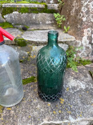 4 Sifones antiguos de vidrio