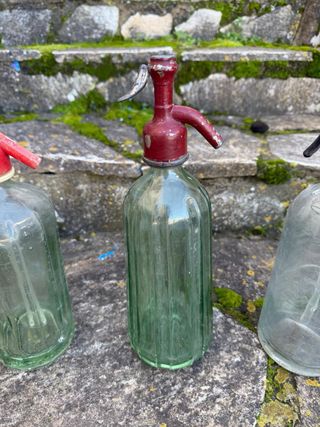 4 Sifones antiguos de vidrio