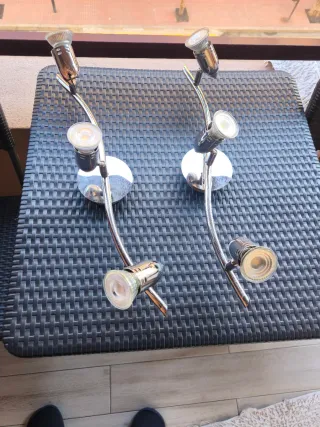 Lámparas de techo plateada