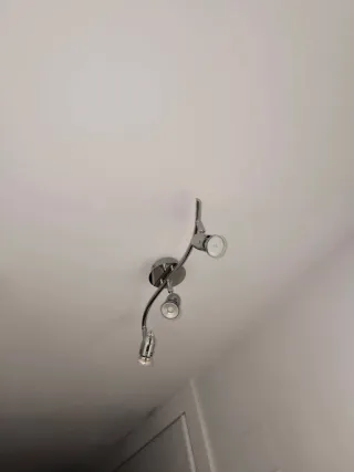 Lámparas de techo plateada