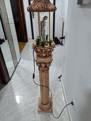 Lámpara Aceite Vintage Figura Mujer