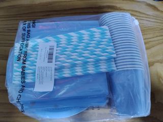 Vajilla Desechable Fiesta Azul