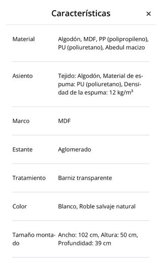 Banco Oldekrog JYSK 3 cajones y cojin. Montado.