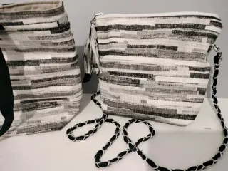 Duo Bolso Hombro Negro Gris