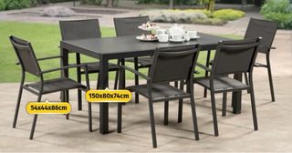 Conjunto Muebles Jardín Ratán Beige