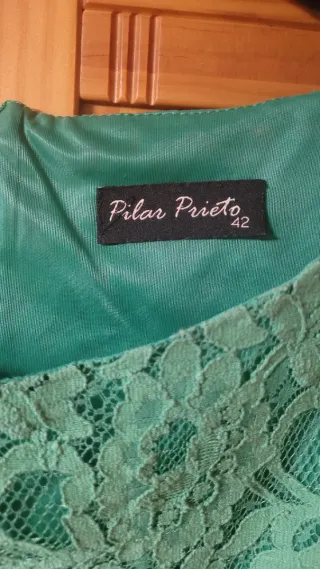 Vestido Verde Encaje Pilar Prieto.