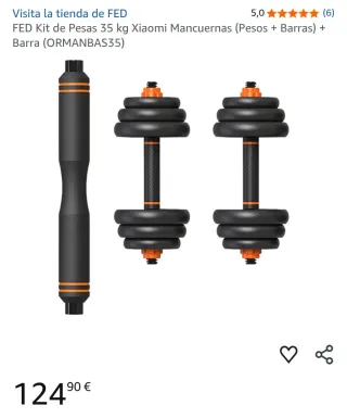 Kit de Pesas Xiaomi Ajustable