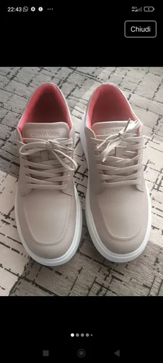 Scarpe Calvin Klein Uomo Beige/Rosa Tg 44