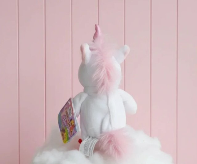 Peluche Unicornio Blanco/Rosa Interactivo