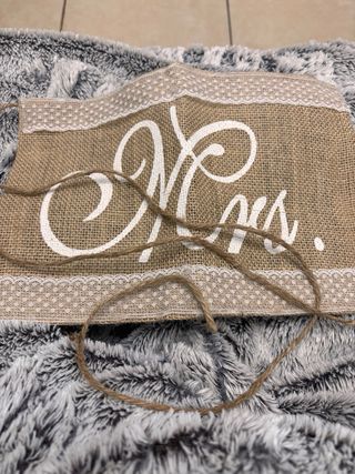 Yute Mr & Mrs para sillas de boda