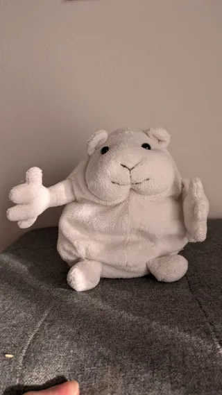 Pupazzo criceto morbido bianco