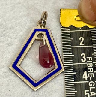 Ciondolo antico Argento 800 con pietra