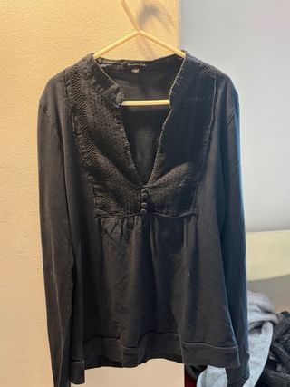 Blusa Massimo Dutti azul marino