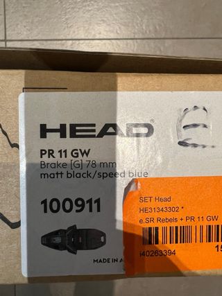 Esquís Head con fijaciones