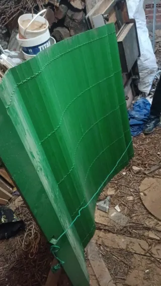 Persianas exteriores madera verde