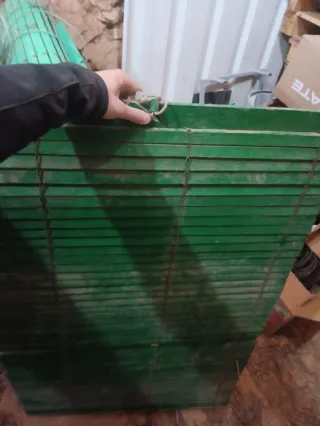 Persianas exteriores madera verde