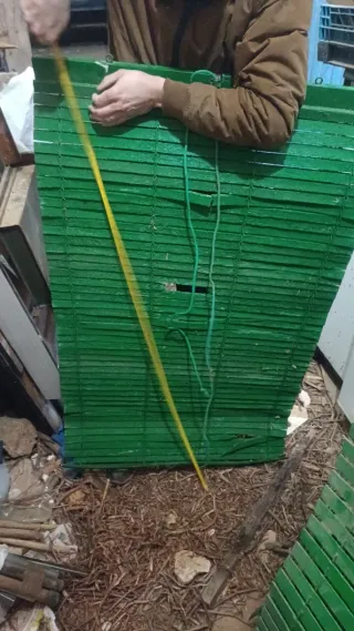 Persianas exteriores madera verde