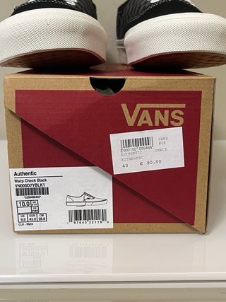Scarpe Vans Authentic Checkerboard Nere Grigie Tg