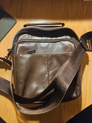 Borsa a tracolla marrone in pelle