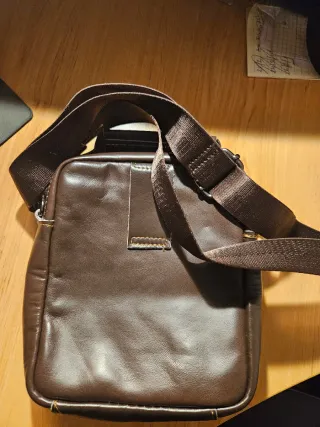 Borsa a tracolla marrone in pelle