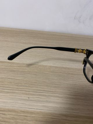 Occhiali Chrome Hearts neri e oro