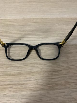 Occhiali Chrome Hearts neri e oro