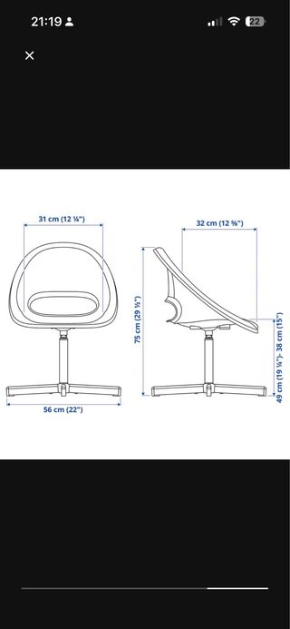 Silla infantil de plástico blanca