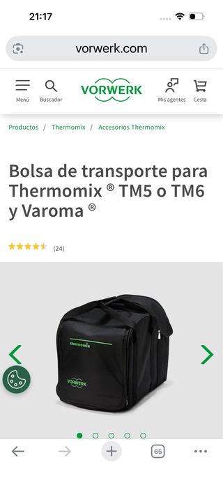 Bolsa transporte Thermomix TM5/TM6 y Varoma a estr