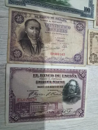 Lote Billetes Antiguos España