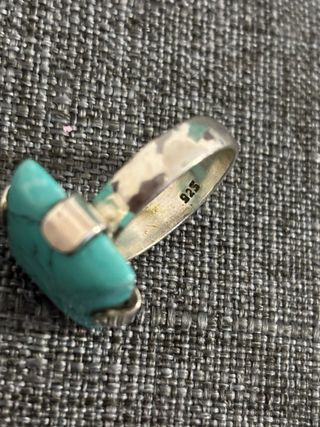 Lote de Anillos de Plata de Ley Turquesa