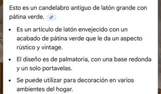 Candelabro antiguo metal