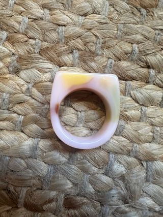 Anillo Retro Rosa y Amarillo