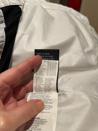 Plumífero Roxy Blanco y Gris