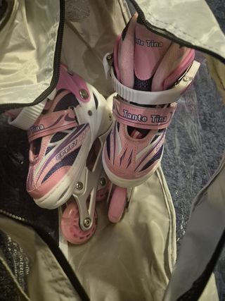 Pattini in linea per ragazze regolabili rosa