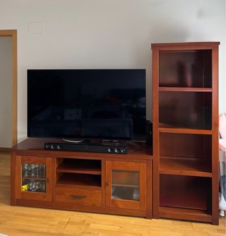 Mueble TV y Estantería Madera