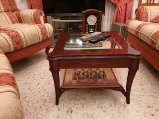 Mueble aparador madera y cristal