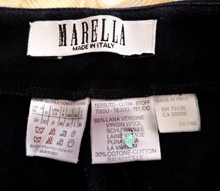 Pantaloni vintage Marella in pura lana vergine